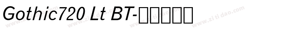 Gothic720 Lt BT字体转换